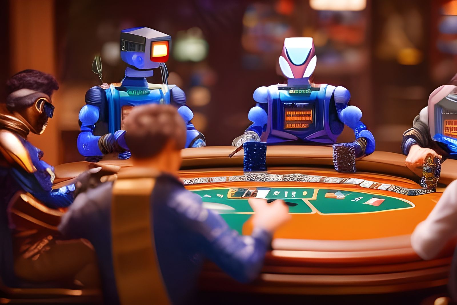 Robots playing poker