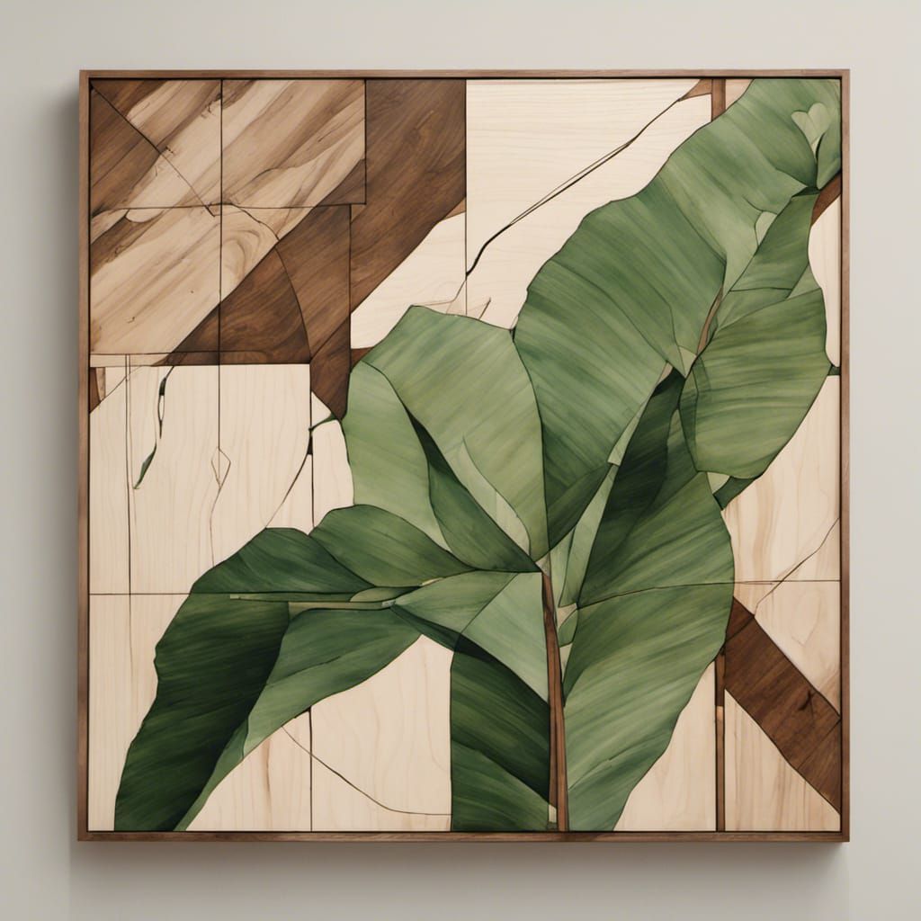 Geometric Greens in Japandi Style