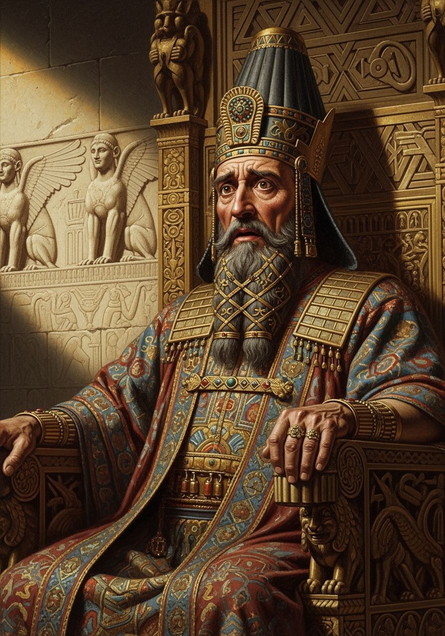 King Nebuchadnezzar's Anxious Royal Portrait