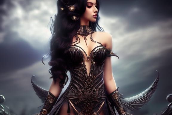 Gothic Angel Goddess Portrait