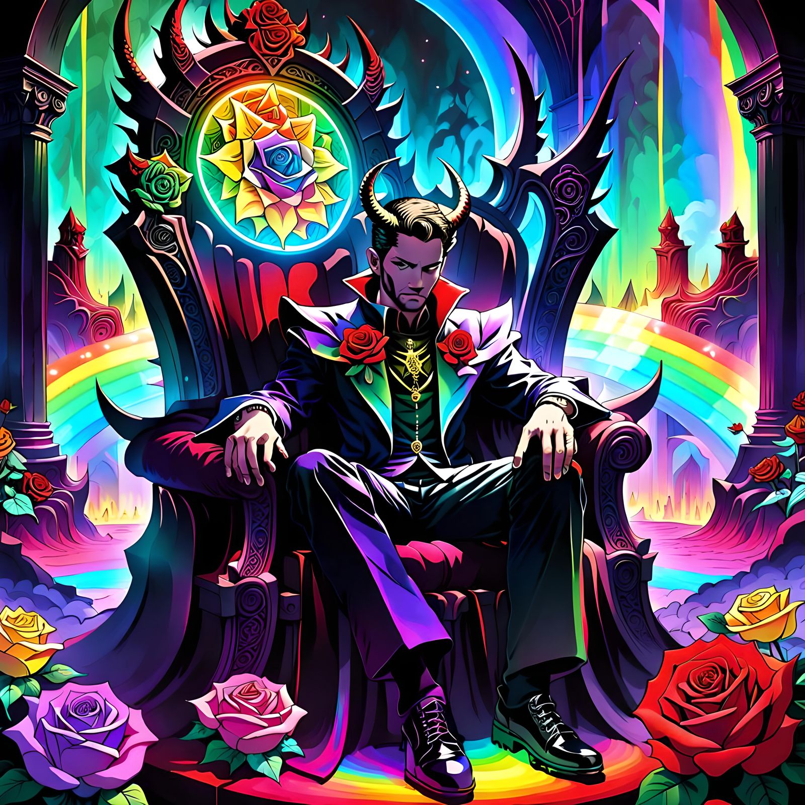 Prince of the Underworld in a Psychedelic Dark Wonderland