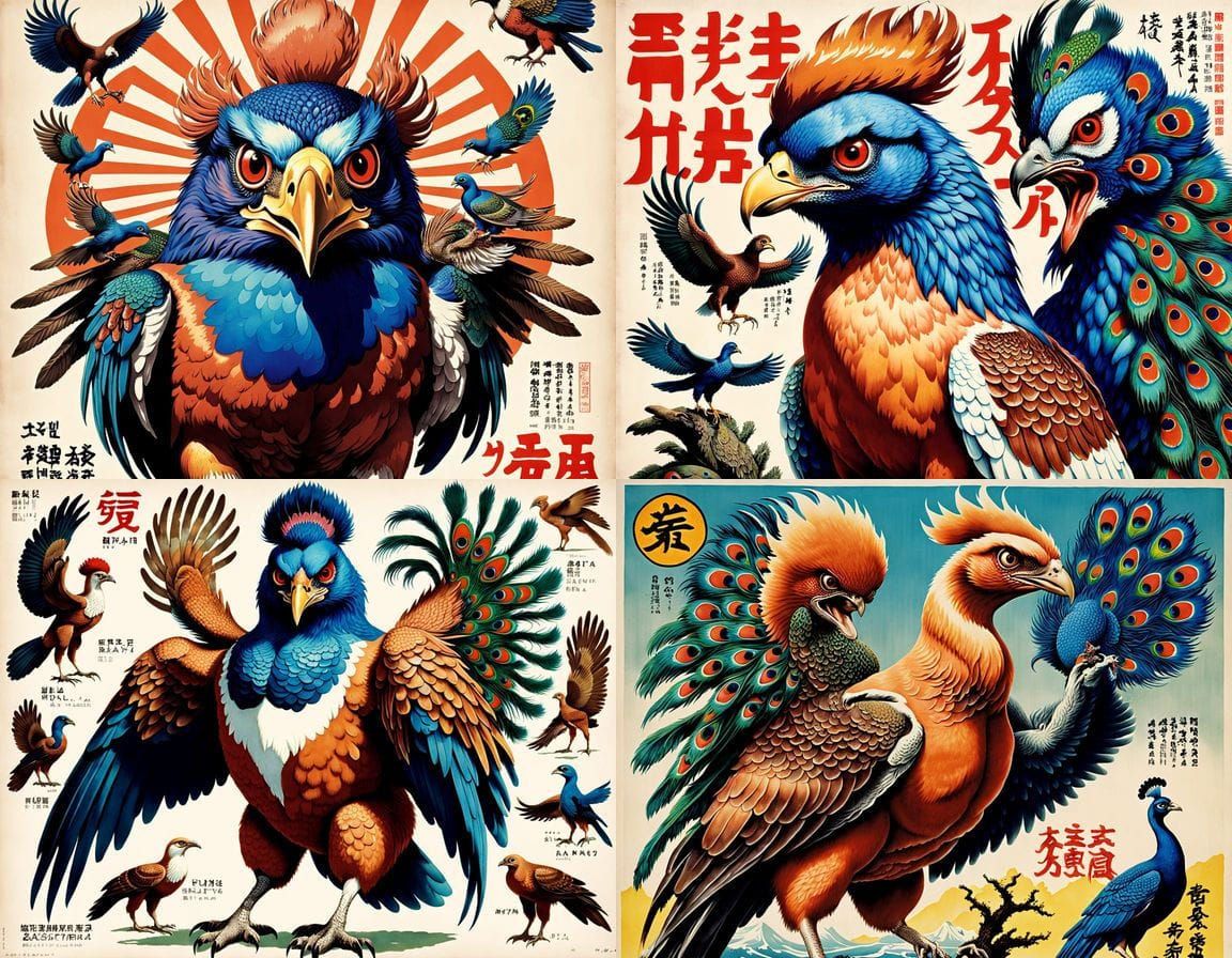 Bizarre Cyberpunk Crustacean Avian Hybrid Creature