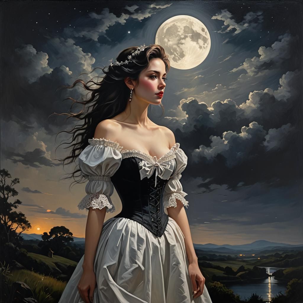 Moonlit Gothic Silhouette