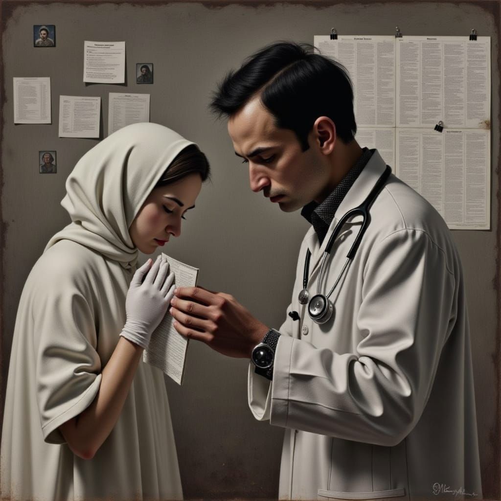 Doctor Neglecting Patient in Tense Medical Scene