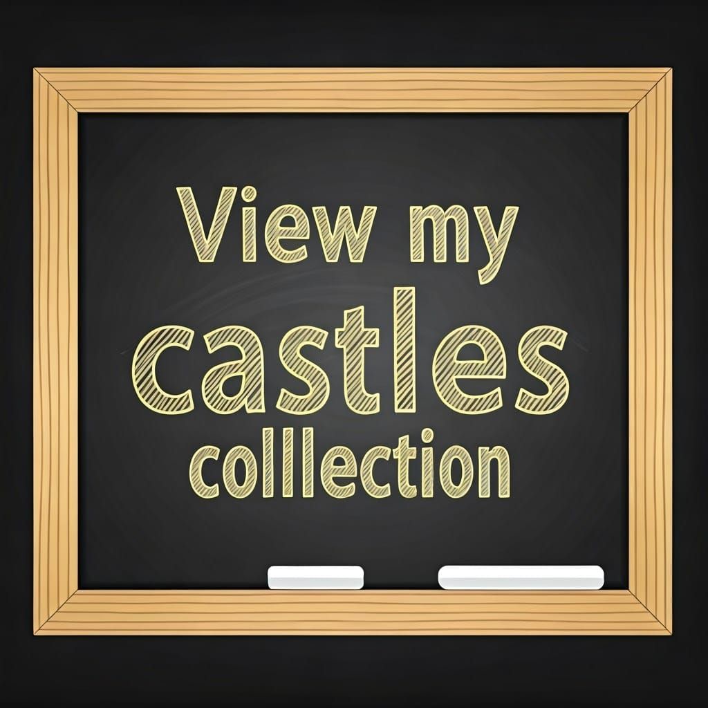 Castles Collection on a Vintage Chalkboard