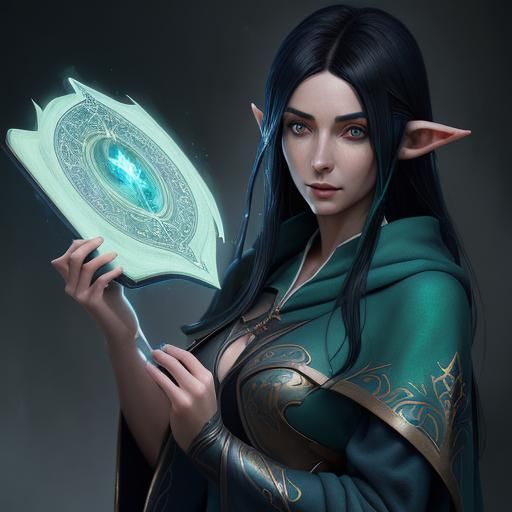 Ethereal High Elf Wizard in Mystical Attire