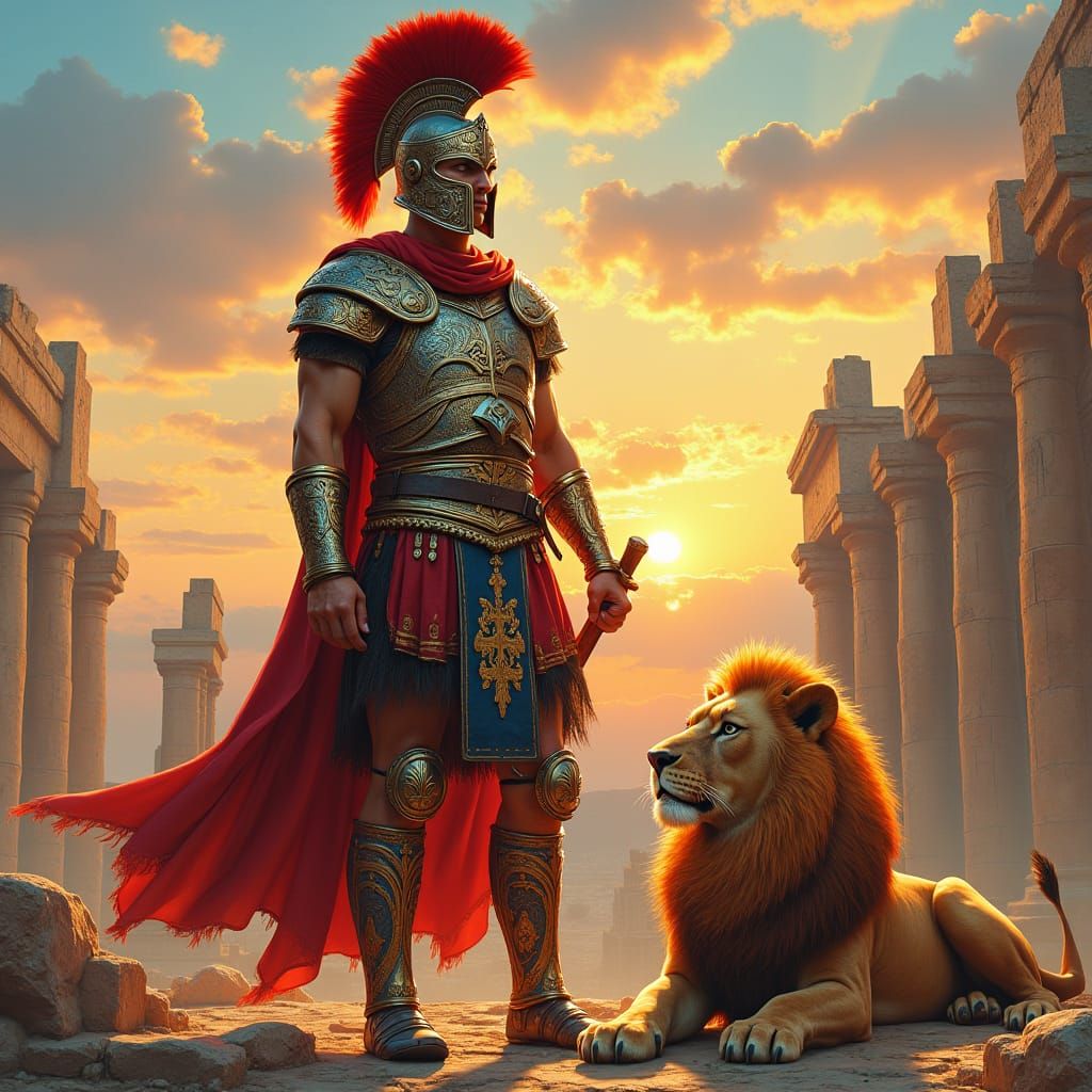 Philistine Warrior in Majestic Medieval Style