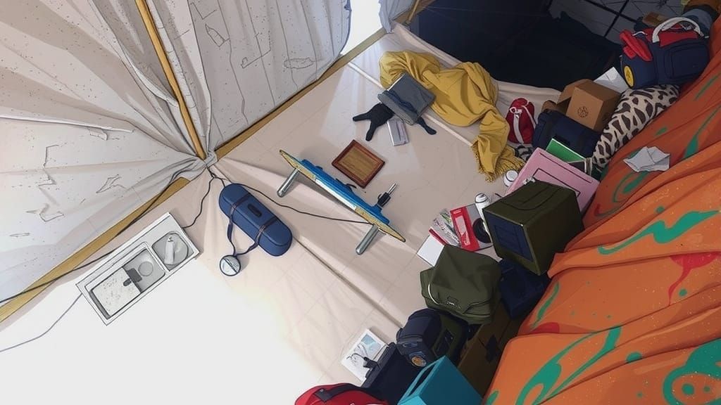 Tragic Tent Life in War Zone: Anime-Realism