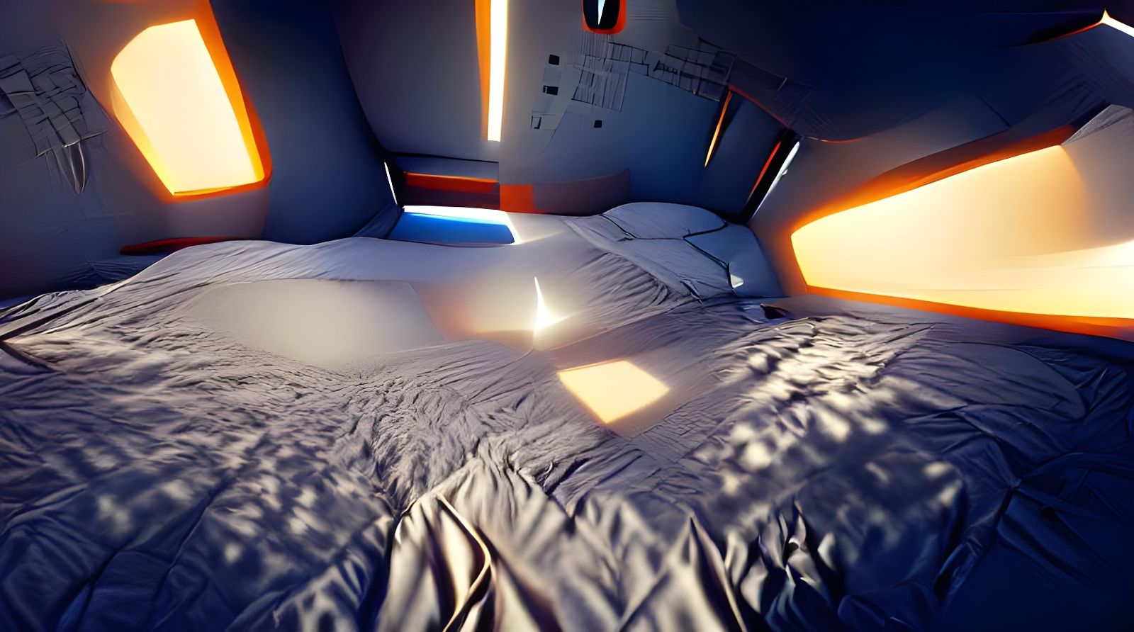 Spaceship Bedroom in the Sunlight