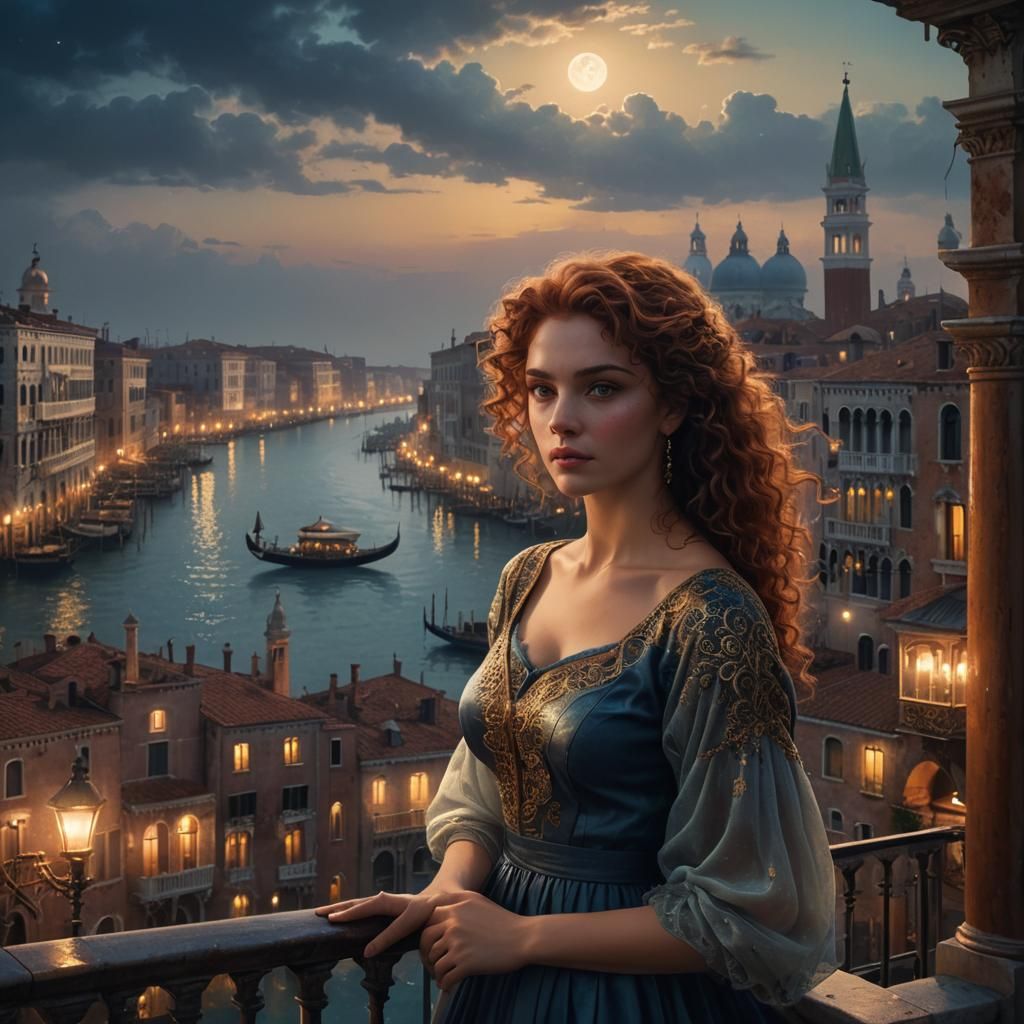 Moonlit Venice Goddess
