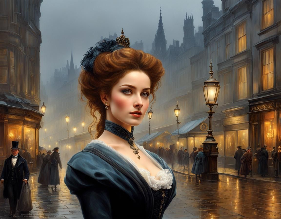 Edinburgh foggy evening