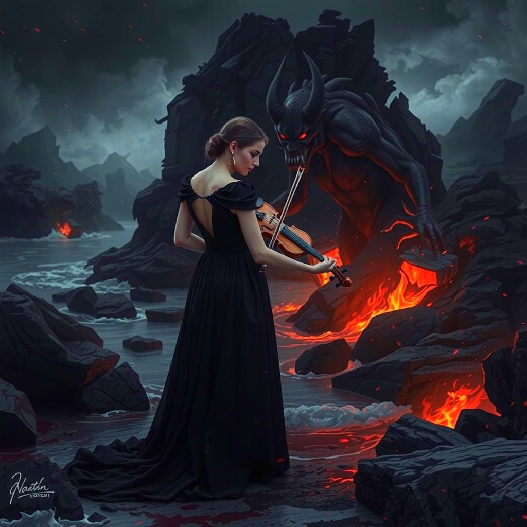 A Haunting Melancholy in Dark Cyberpunk Aesthetic