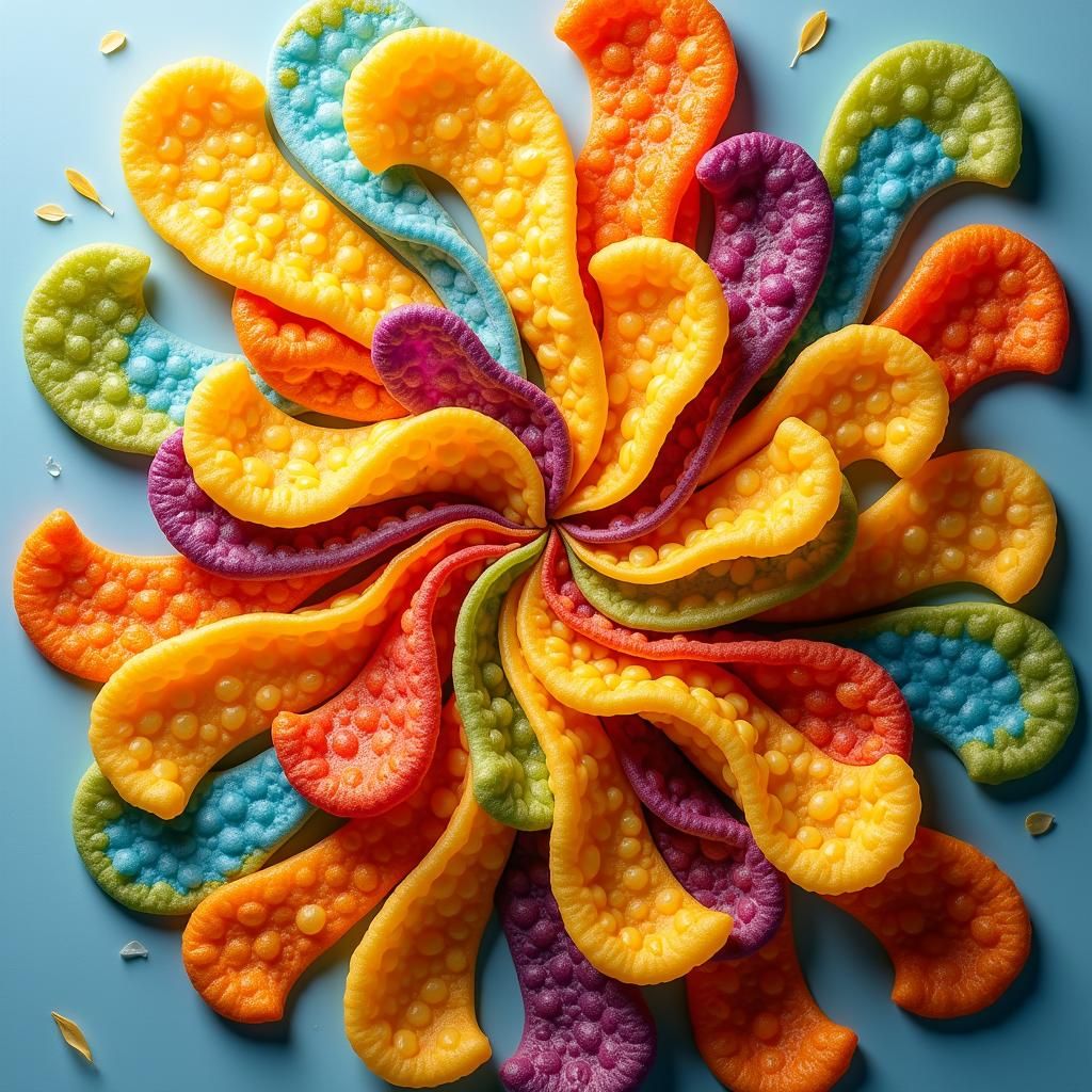 Colorful Potato Chip Slices Inspired by Abstract Art