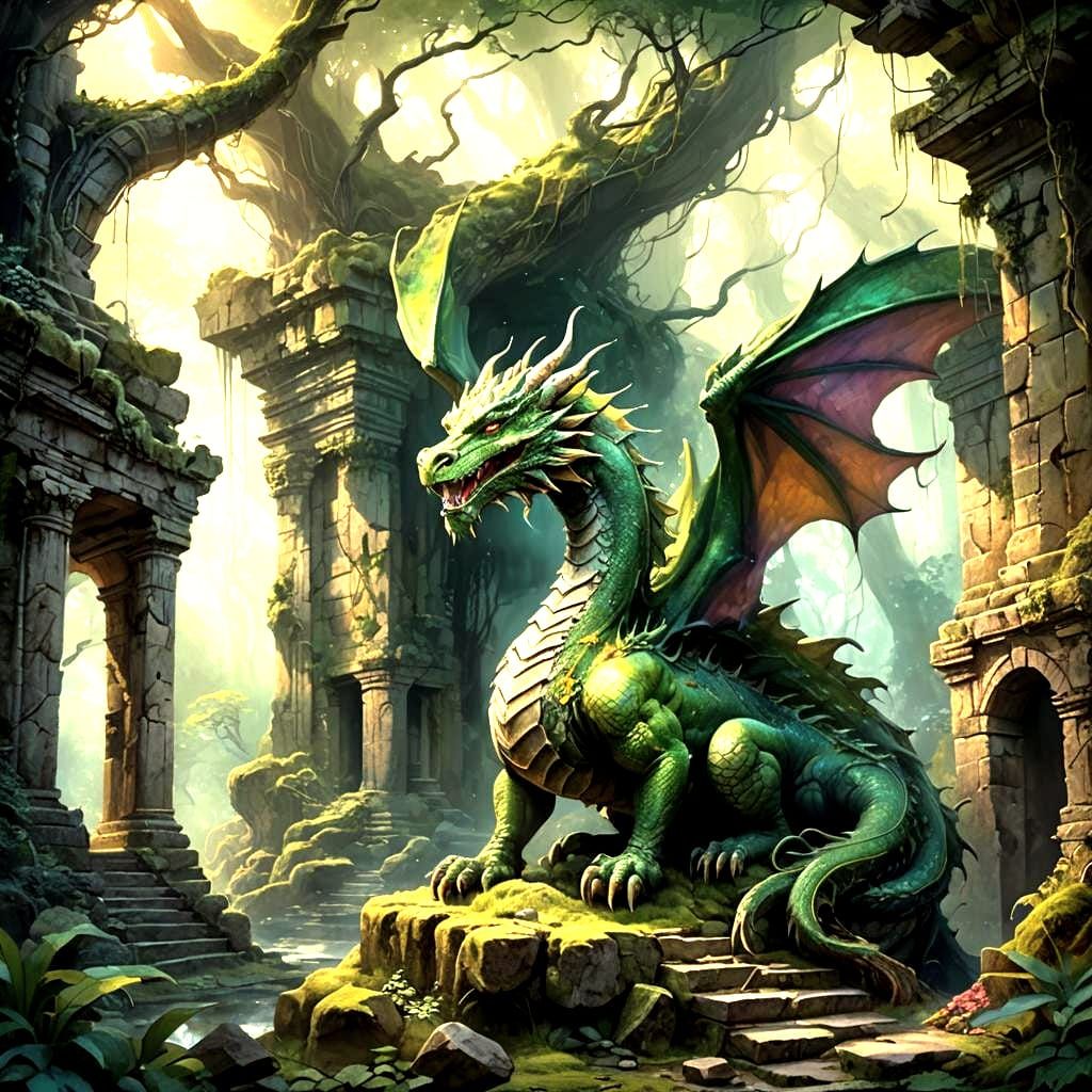 Epic Fantasy Realm in Vibrant Colors