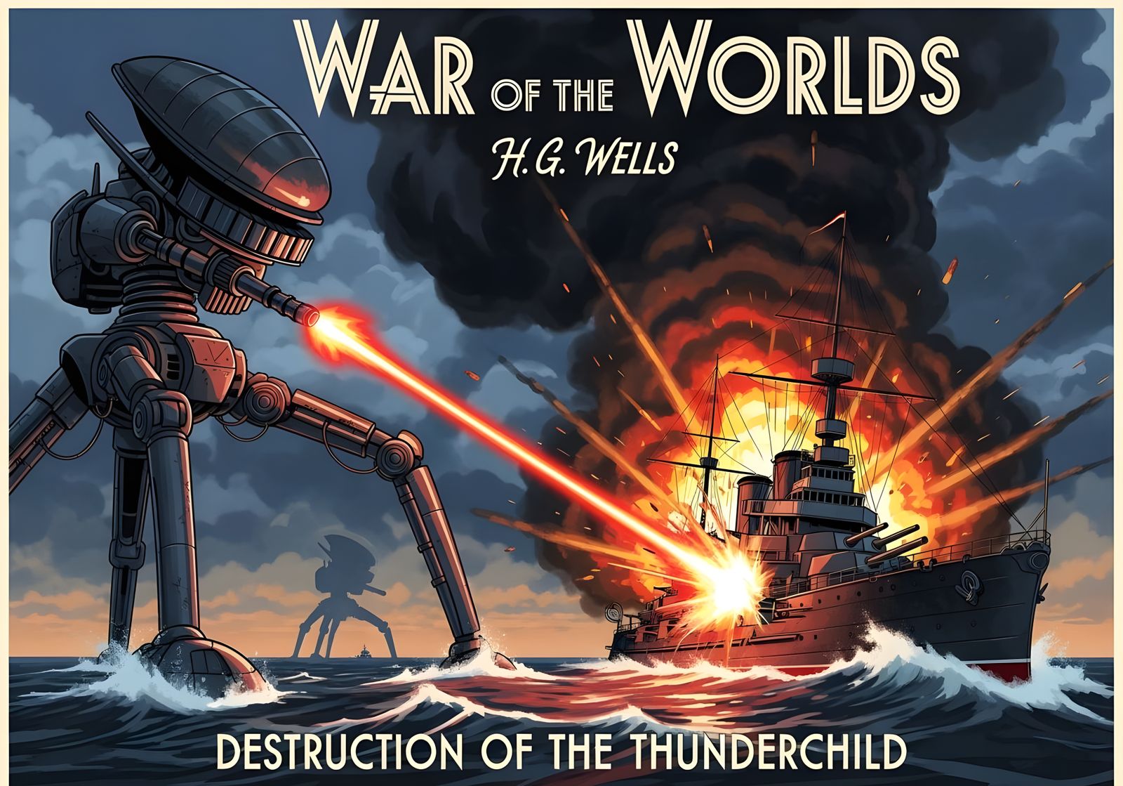 Martian Tripod Destroys Battleship Thunderchild in Epic Post...