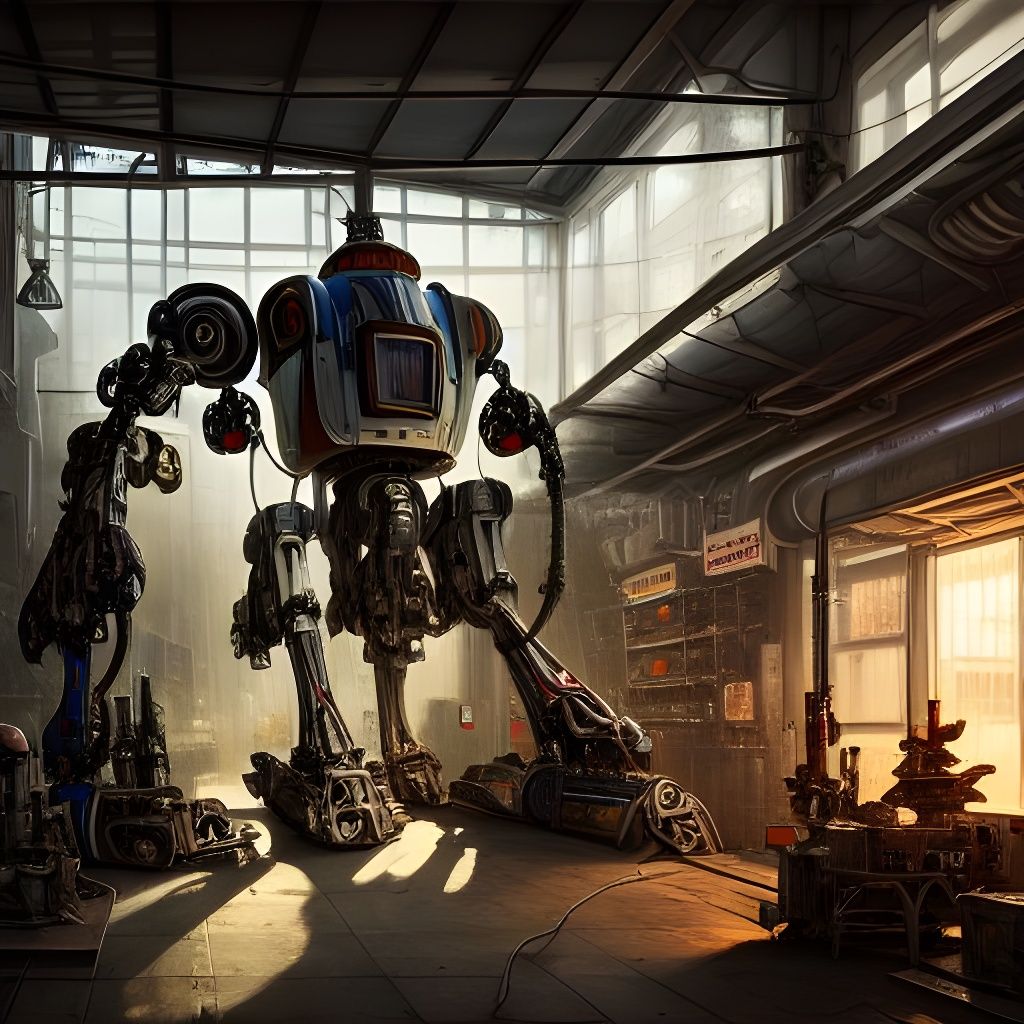 Mecha repair shop