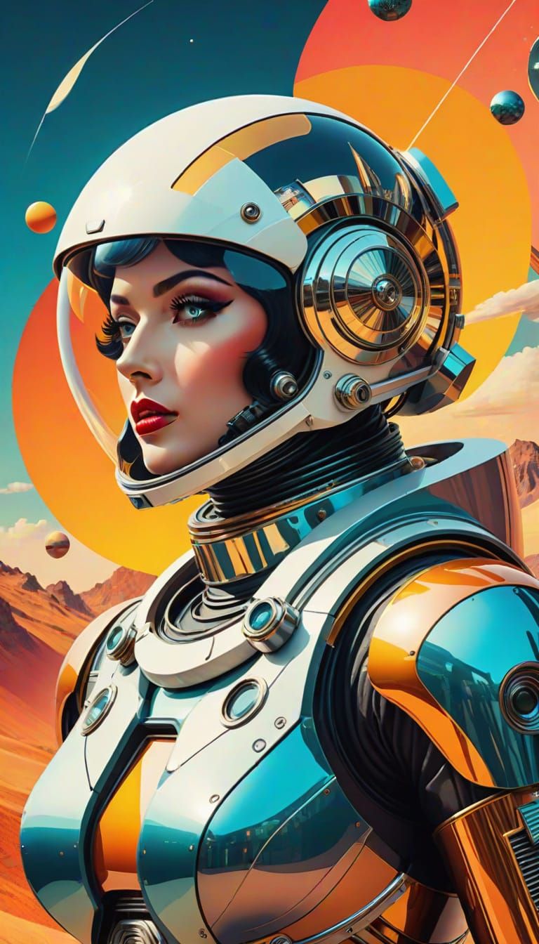 Sensational Retro-Futuristic Collage Art of a Cosmic Astrona...