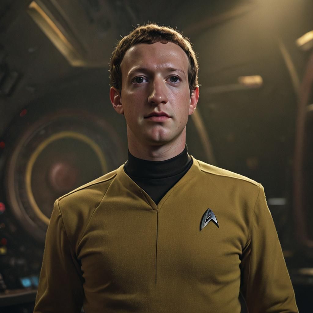 Mark Zuckerberg as Starfleet's Lt. Commander Data in 1990s T...