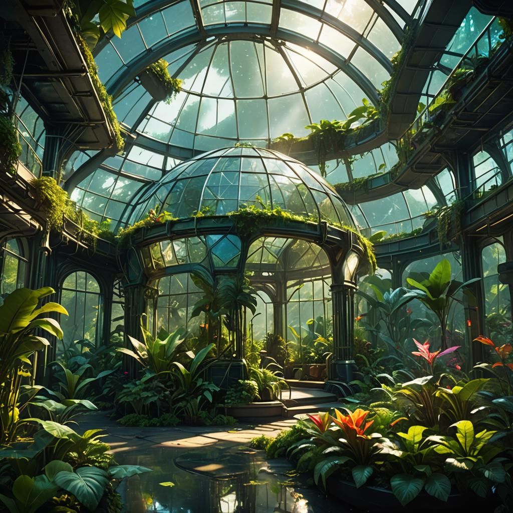 Glasshouse Odyssey in Space: A Futuristic Eden