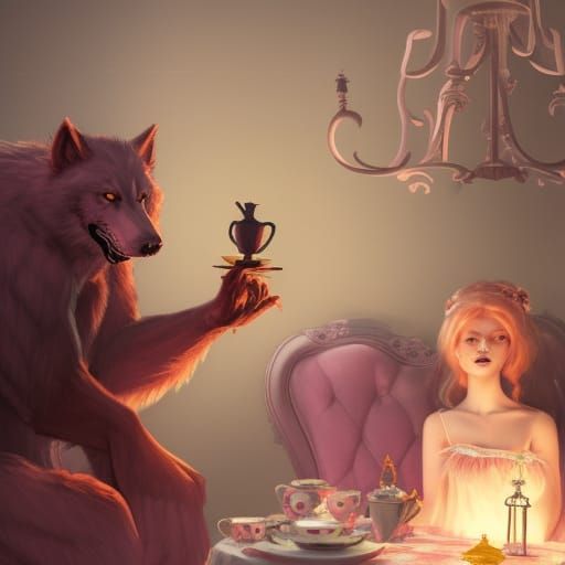 Werewolf's Victorian Tea Party in Ornate Style