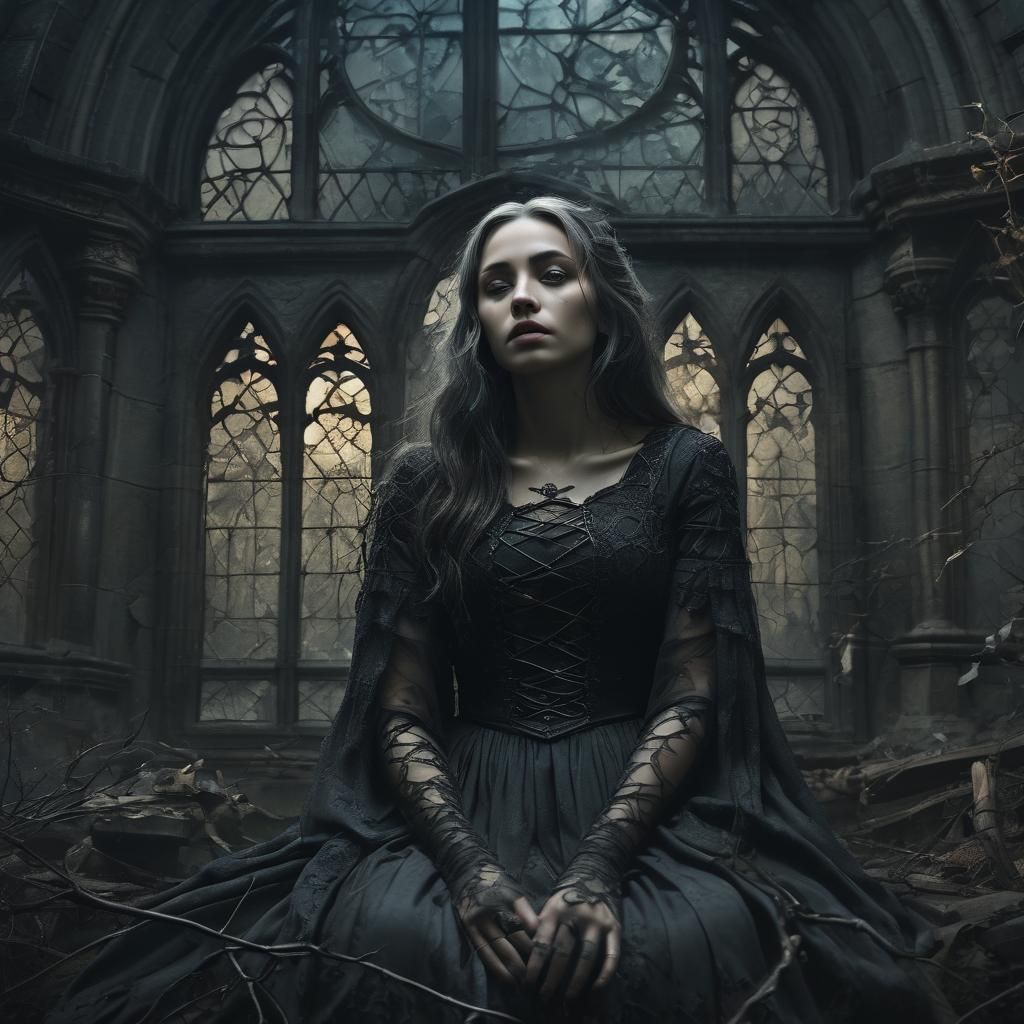 Mystical Melancholy: A Haunting Portrait of a Lost Soul