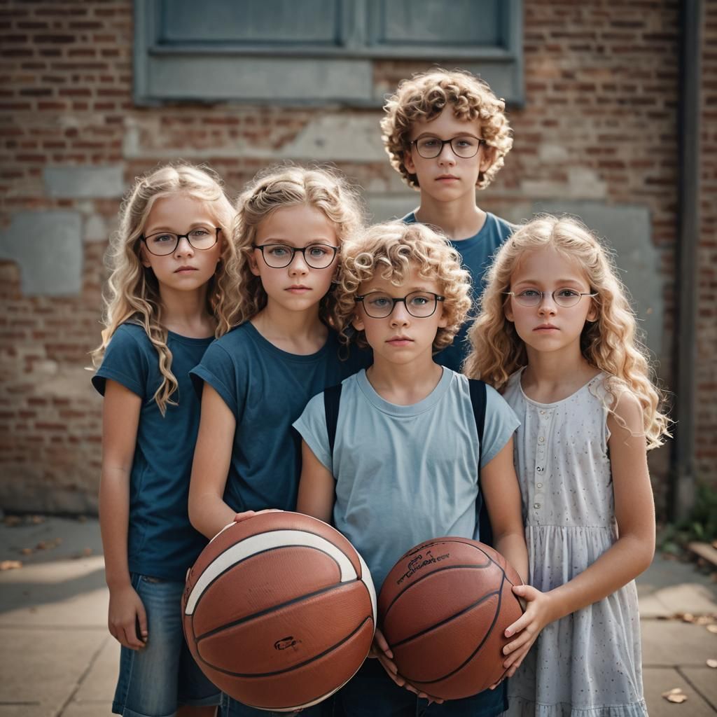 Siblings in Harmony, Caught in Warm Natural Light