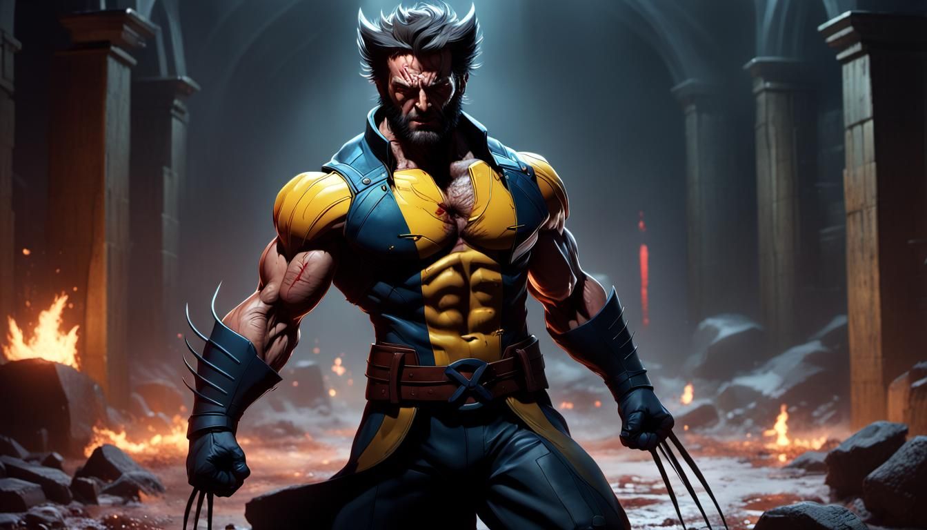 Wolverine in Dark Fantasy Medieval Setting