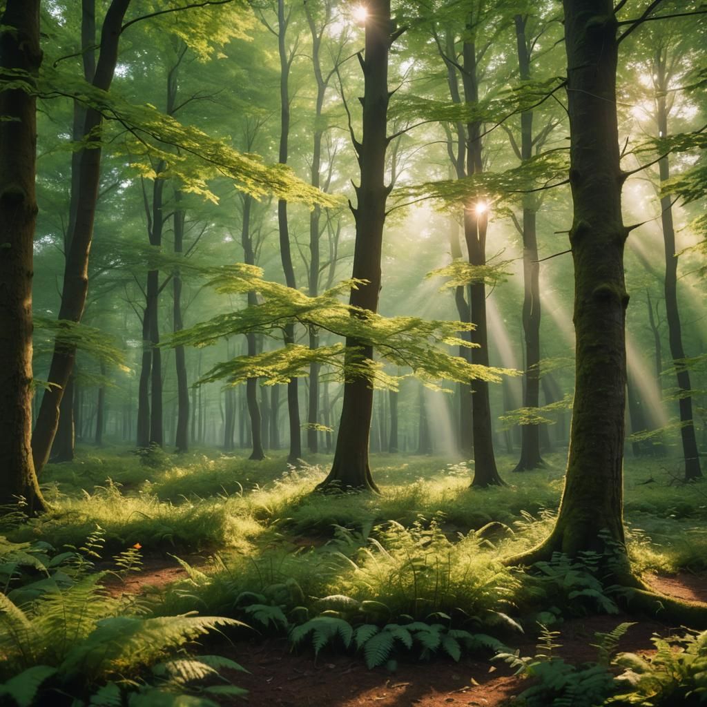 Ethereal Forest Awakening in Cinematic Detail