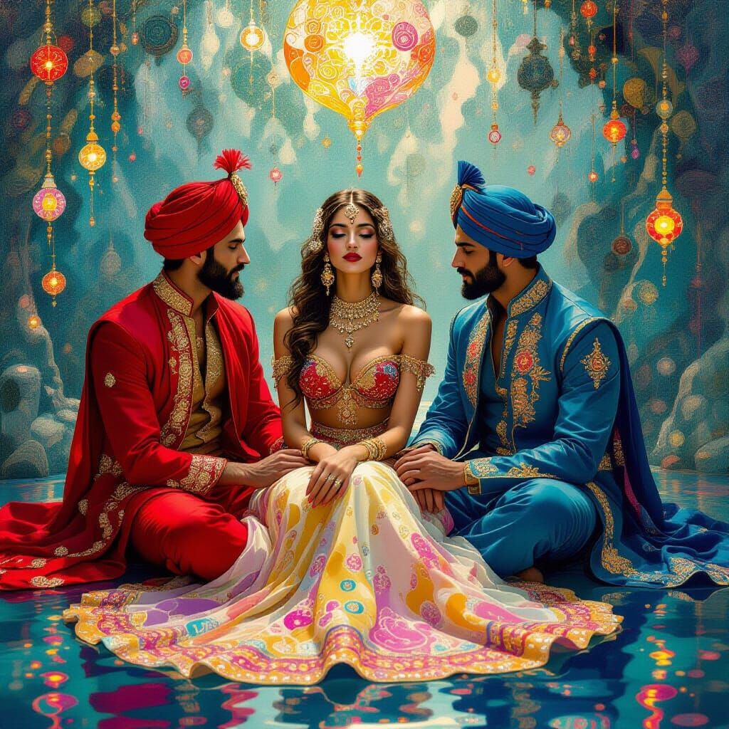 Surreal Utopia with Space Belly Dancer, Ernst Haeckel Style