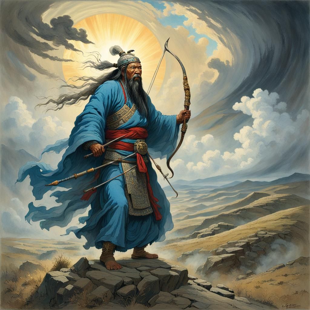 Cyberpunk Shaman Depicts Heroic Struggle in the Mongolian St...