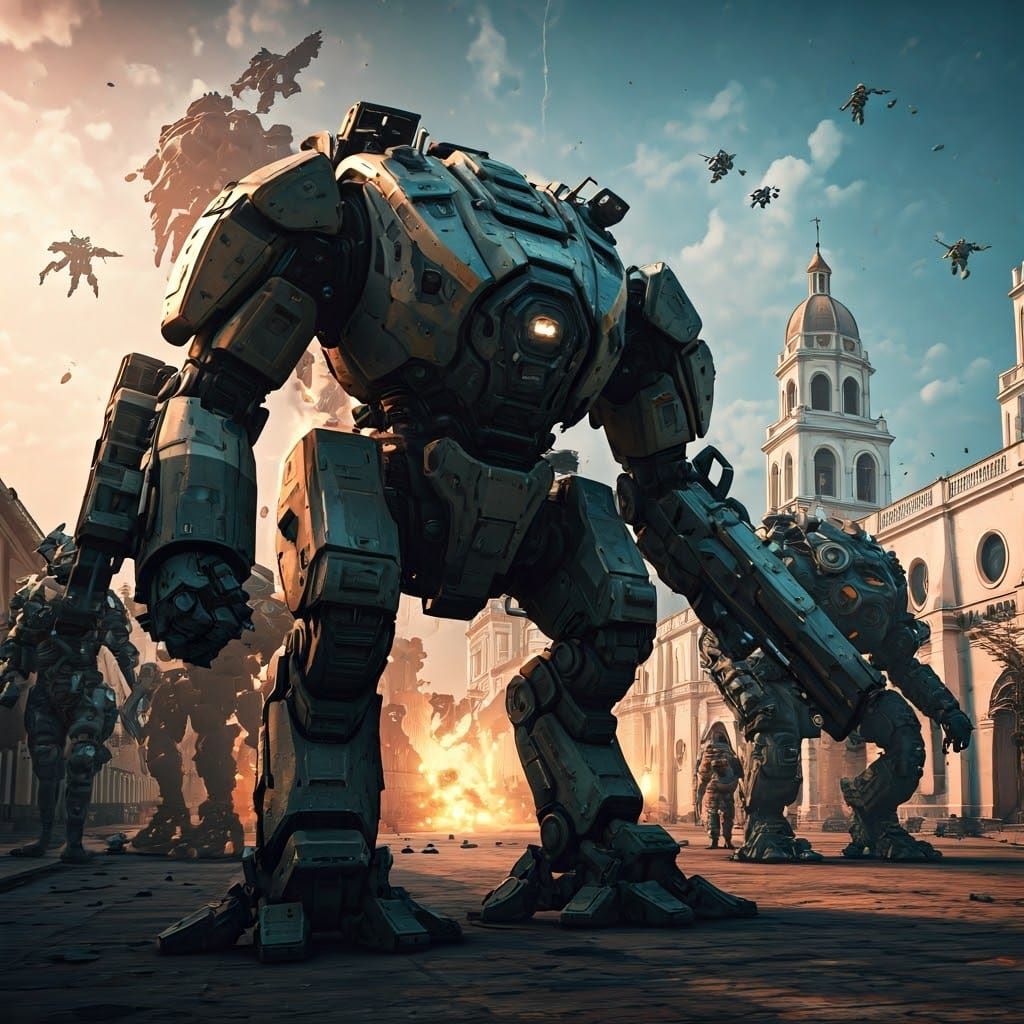 Epic Titans Clash in Futuristic Managua