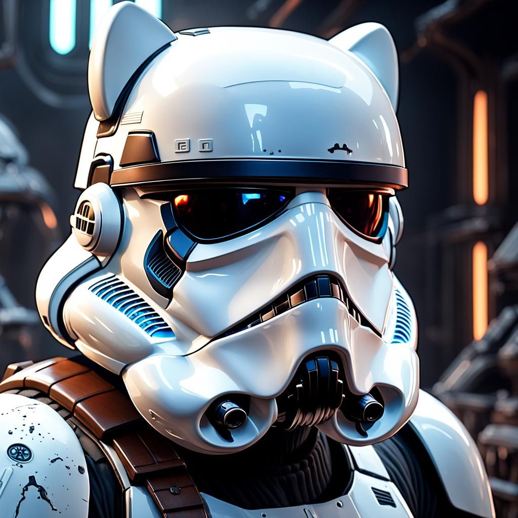 Stormtrooper Cat Squad in Epic Fantasy Landscape