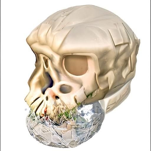 Human Skull in Dark, Moody Lighting