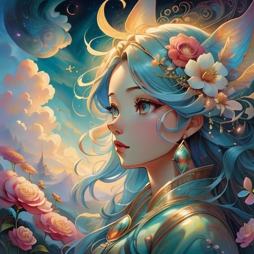 Dreamlike Fantasy World in Vibrant Colors