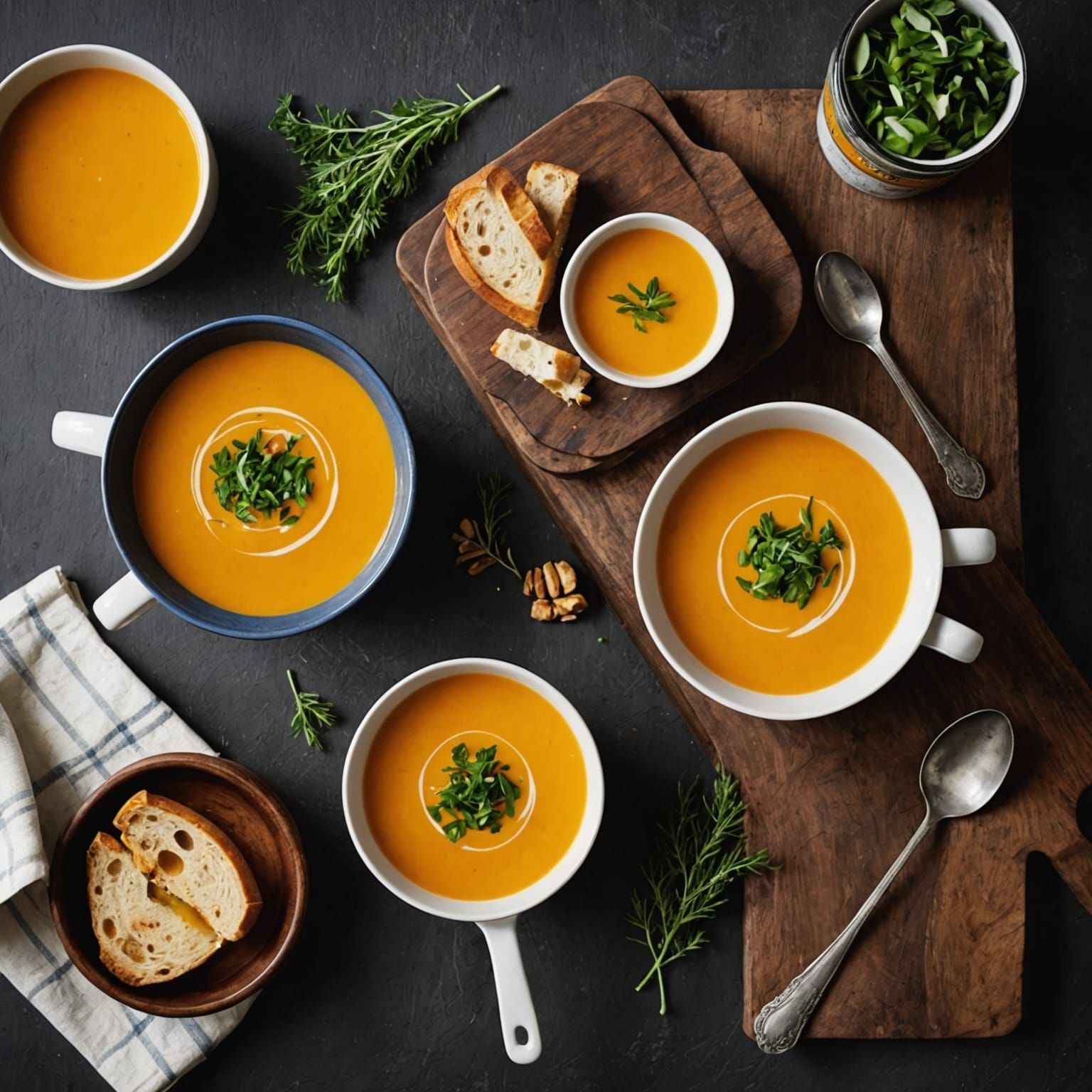 Savory Autumn Soup in Warm Golden Light