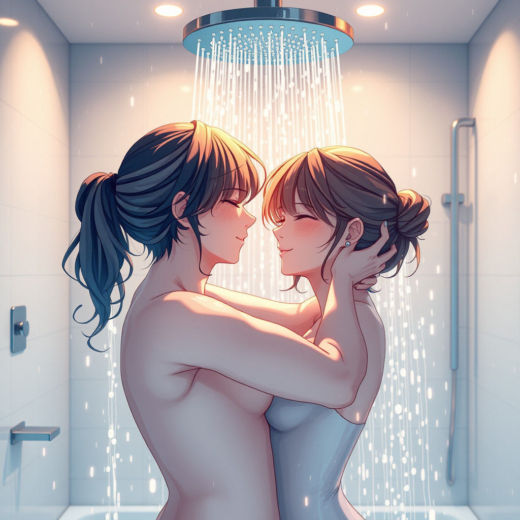 Tender Lovers in a Modern Shower Oasis