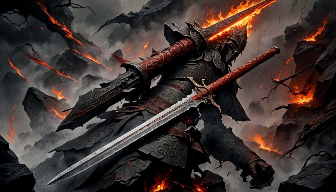 Surreal Fantasy Sword Masterpiece in Ecuadorian Style