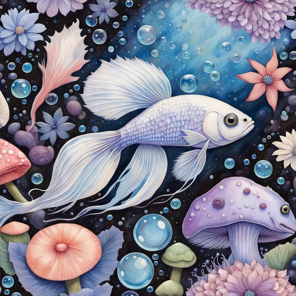 Underwater Wonderland in Vibrant Gouache