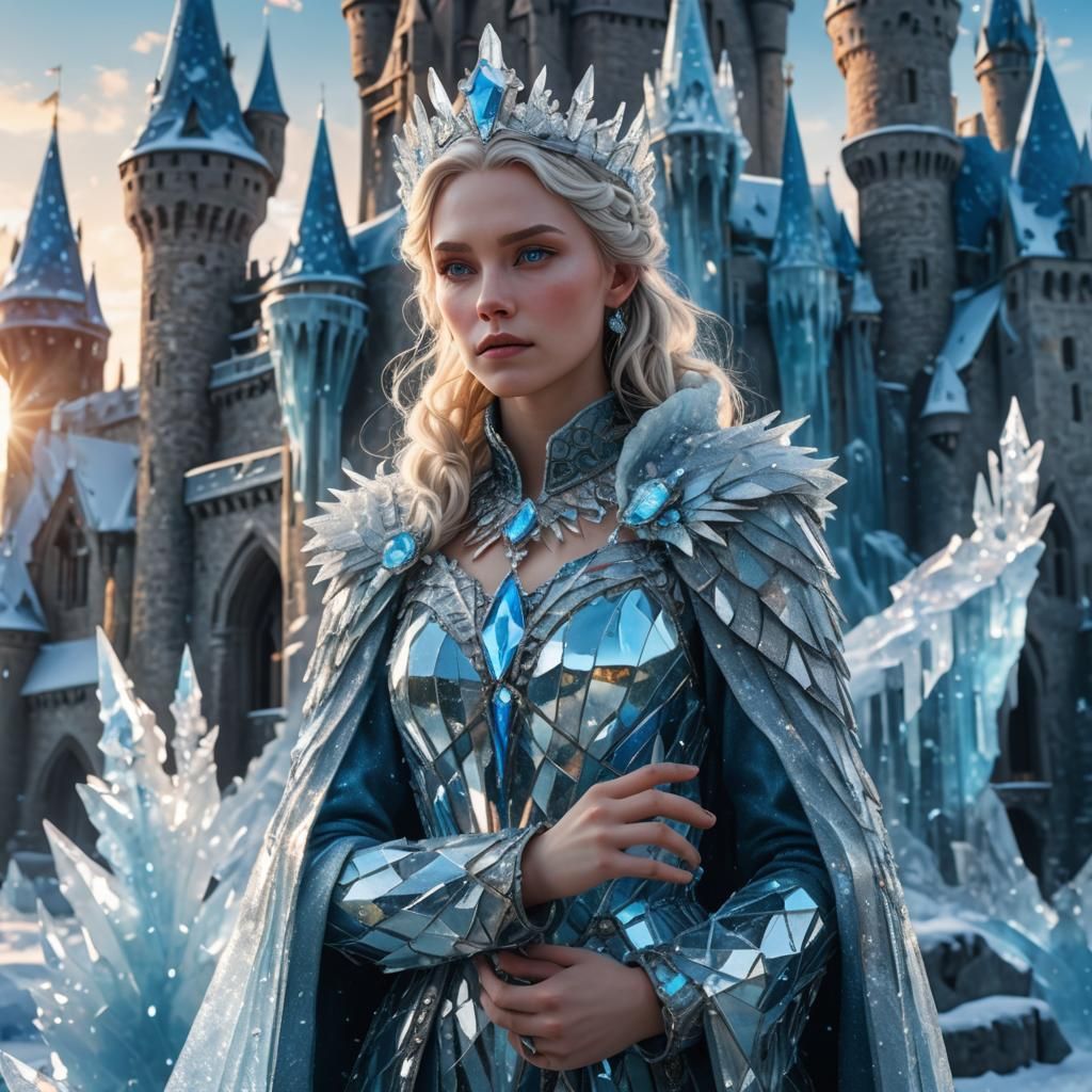 Majestic Crystal Castle Beckons Ice Queen's Regal Presence