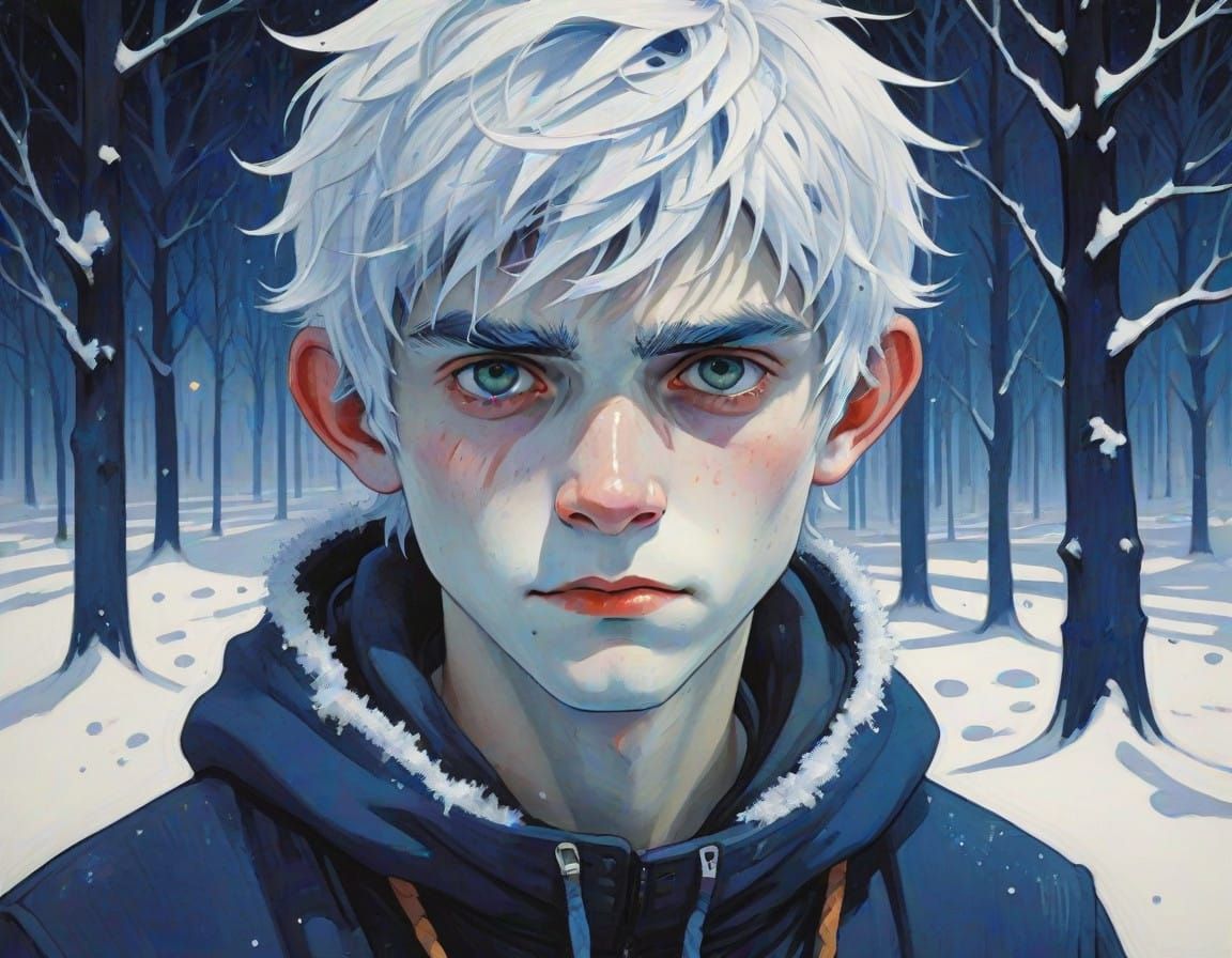 Surreal Portrait of Winter Spirit