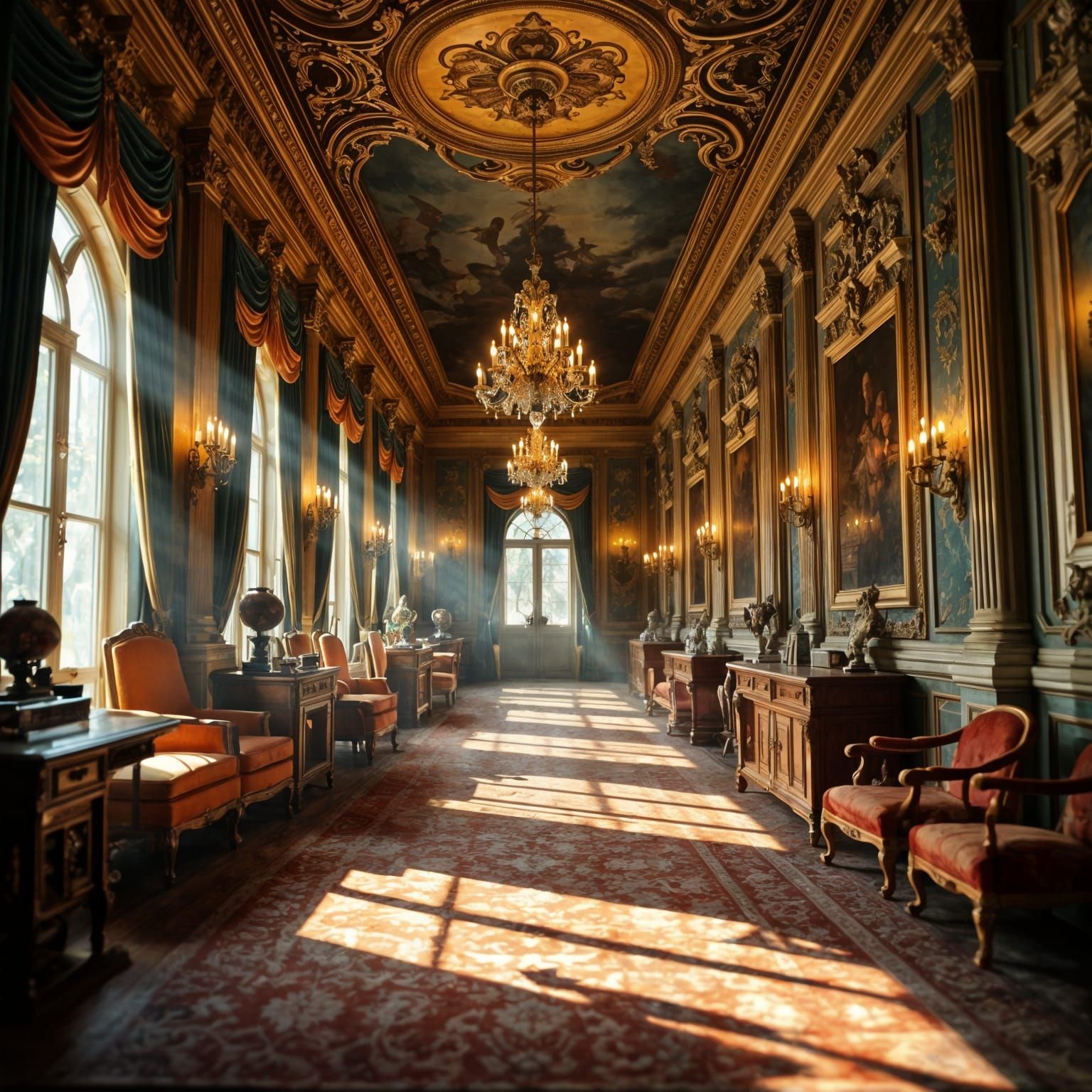 Baroque Masterpiece in a Grand Hall