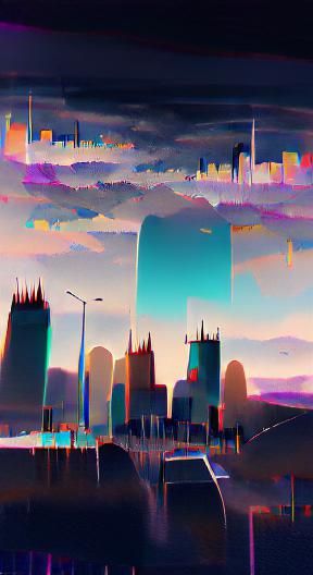 Metropolis in a Futuristic Urban Landscape