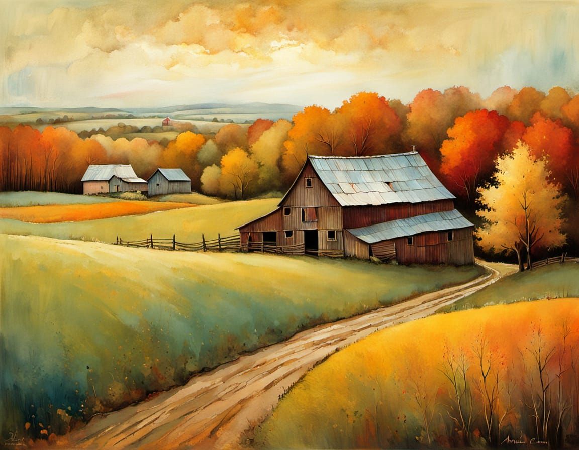 Farm in Autumn.
