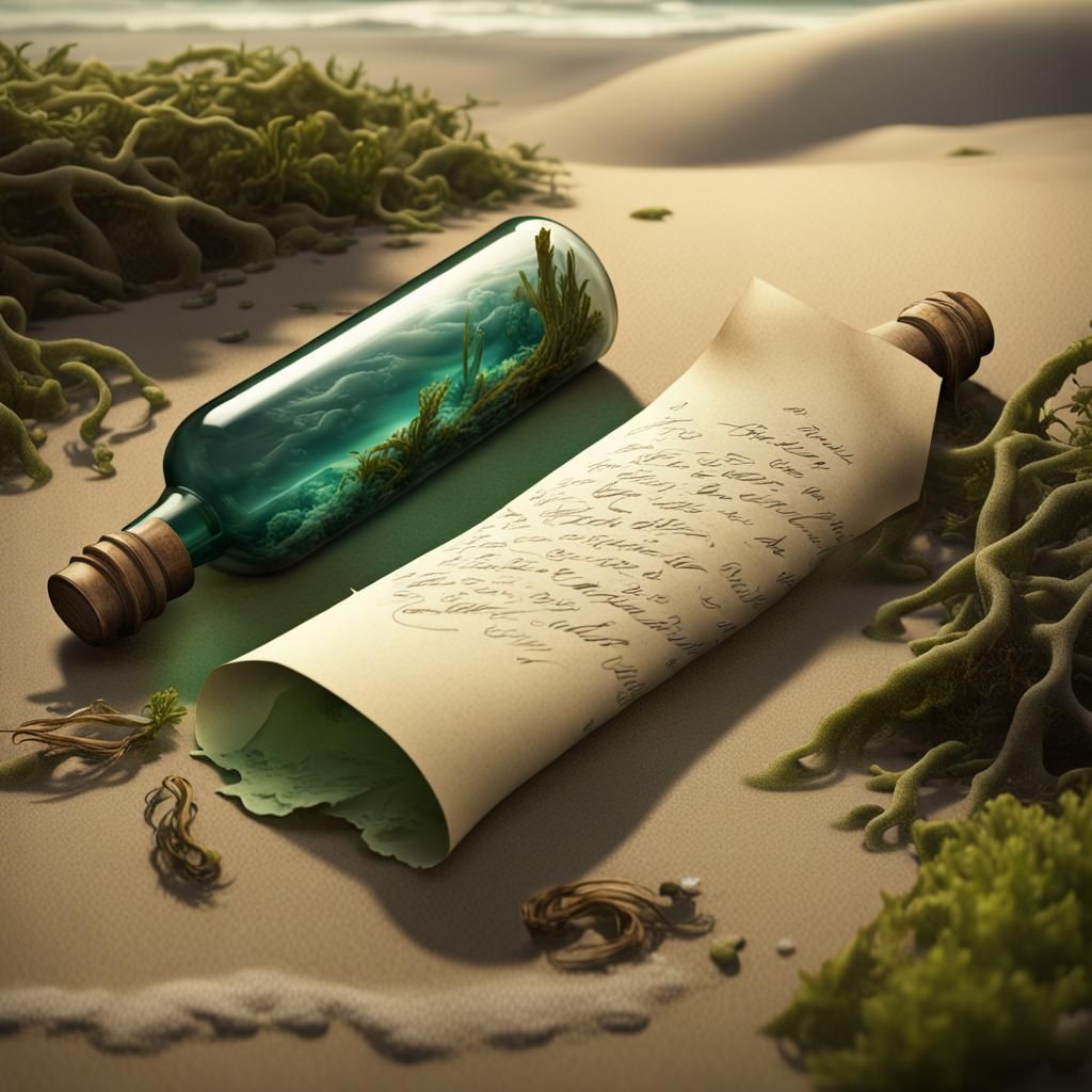 Fantastical Note in a Seashell