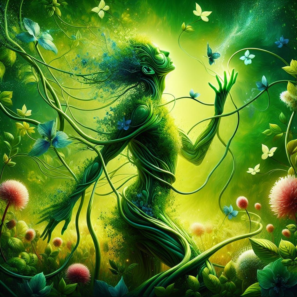 Enchanting Manifestation of Green in Nature's Embrace