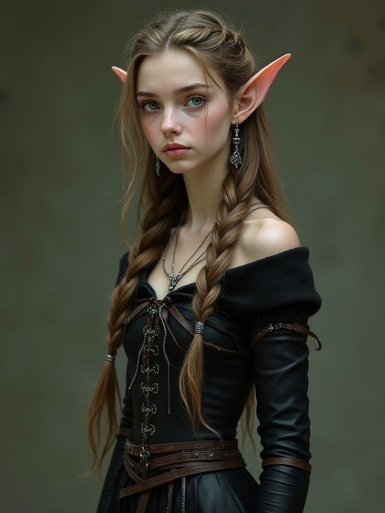 Ethereal Elven Goddess in Hyperrealistic Portrait