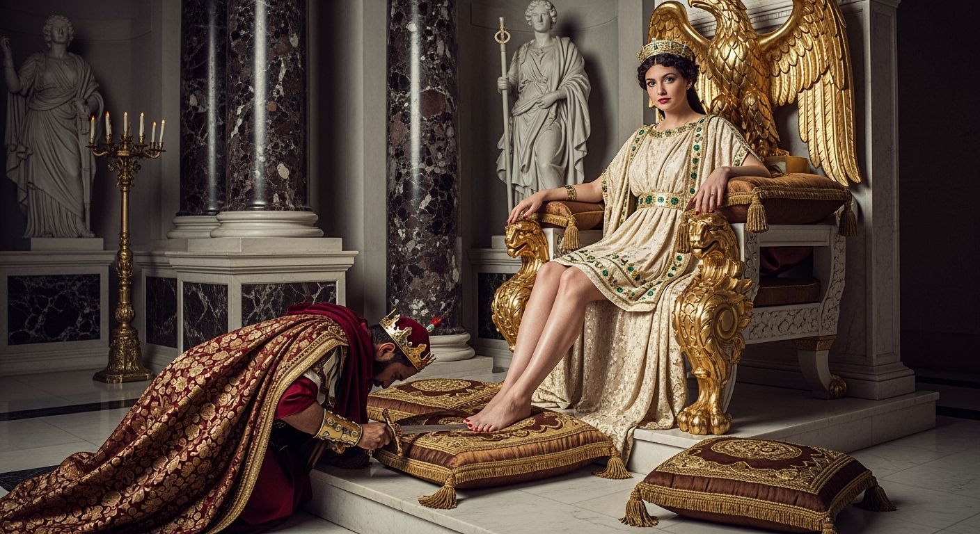 Empress Messalina on Her Throne