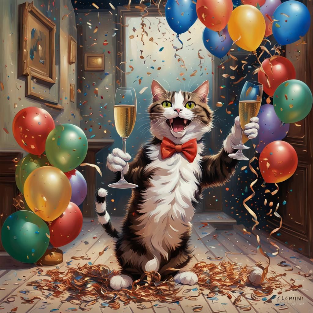 Merry Cat in Mannerist Celebration