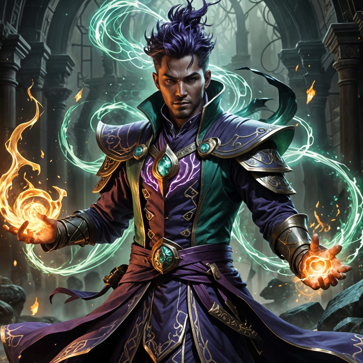 Chinese Warrior Empowered by Strength and Wisdom