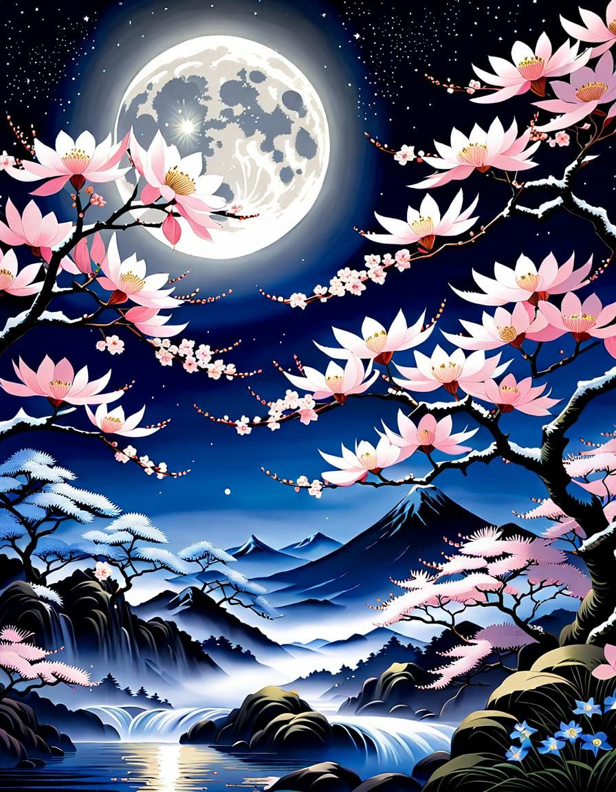 Whispers of Spring in Moonlit Splendor